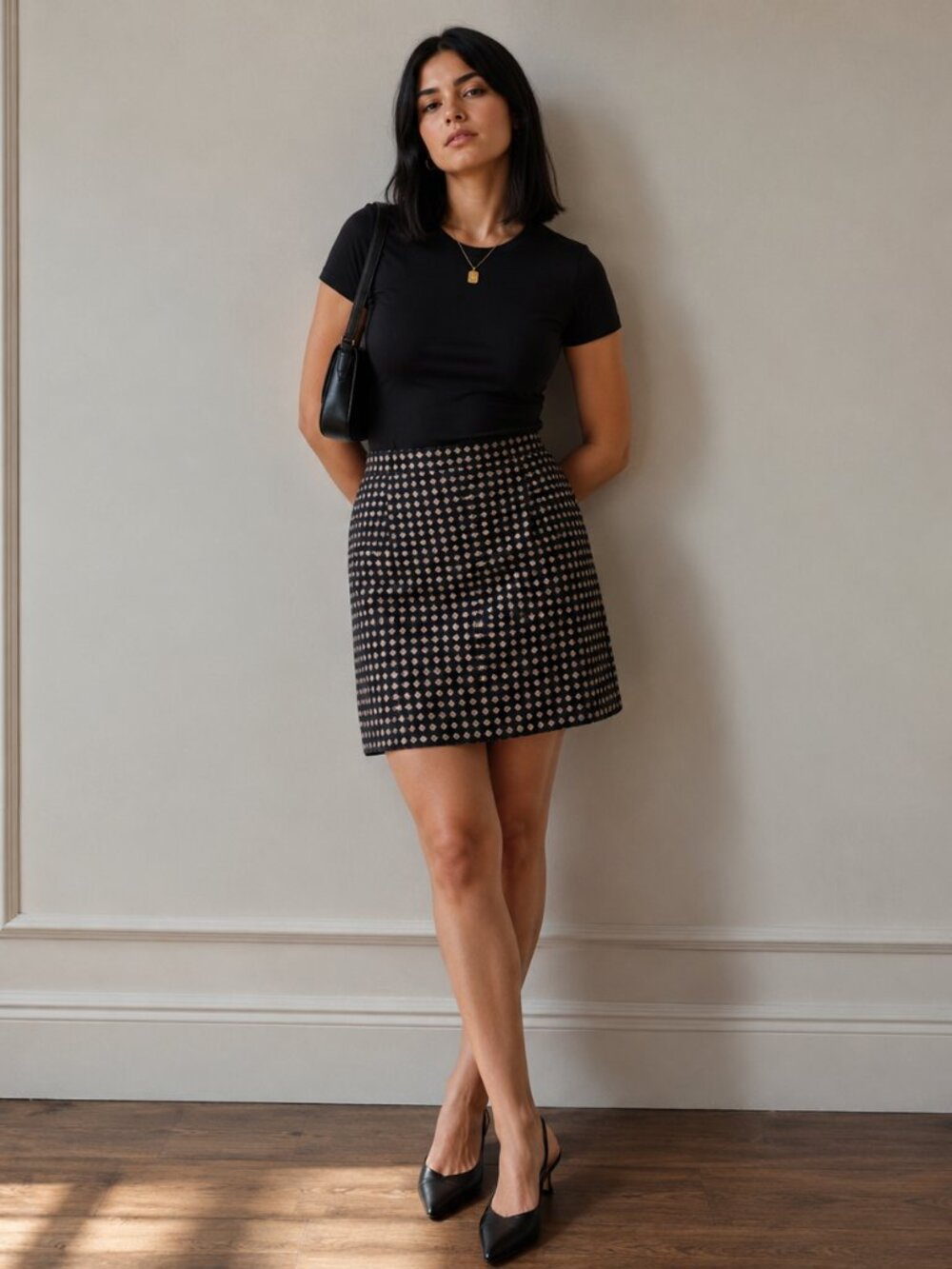 NEW Noa Noa mini skirt, navy blue NWT SZ  40/L